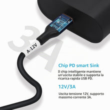 Carica l'immagine nel visualizzatore di Gallery, DSD TECH MagicConn SH-CP12A Cavo di alimentazione da USB Tipo C PD a DC(55x25)-12V