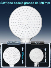 Carica l'immagine nel visualizzatore di Gallery, YEAUPE PRO Soffione Doccia Con Tubo 1.6M 3 Tipi Di Getto Bianco cromato