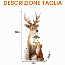 Carica l'immagine nel visualizzatore di Gallery, FUFRE Decorazione natalizia a forma di cervo con lanterna a LED, autunnale per esterni, resistente alle intemperie, per 
