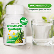Carica l'immagine nel visualizzatore di Gallery, HerbAmour Bromelina 365 Compresse Integratore Alimentare Annuale