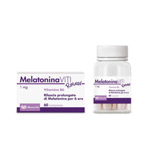 Carica l'immagine nel visualizzatore di Gallery, Melatonina Viti Retard - Integratore per il Sonno, Confezione da 60 Compresse, con Melatonina e Vitamina B6, Migliora la