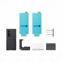 Carica l'immagine nel visualizzatore di Gallery, Samsung Silicone Case Cover con cavalletto per Galaxy Z Fold7, 2 pellicole schermo anteriore incluse, Black