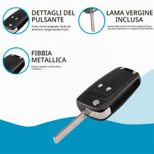 Carica l'immagine nel visualizzatore di Gallery, Cover chiave per Opel Astra J Insignia A Meriva B Zafira C Mokka Chevrolet Orlando Aveo - Plip telecomando a 2 pulsanti