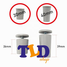 Carica l'immagine nel visualizzatore di Gallery, Tappi conici per tapparelle - Tappo finecorsa - Confezione da 12 pezzi (con viti) - 2 misure disponibili (30mm e 40mm) -
