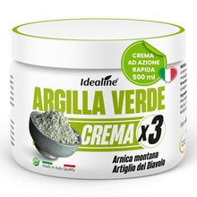 Carica l'immagine nel visualizzatore di Gallery, Idealine Argilla Verde Ventilata Antinfiammatoria 500ml, Crema Massaggio, Arnica e Artiglio del Diavolo per Tensioni Mus