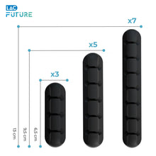 Carica l'immagine nel visualizzatore di Gallery, LAC FUTURE Ferma Cavi da Scrivania 3 Pz - Cable Management Clip per USB e Ricarica - Fermacavi Adesivi | Organizer Cavi 