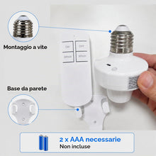 Carica l'immagine nel visualizzatore di Gallery, QIACHIP E27 Portalampada con Telecomando 433Mhz