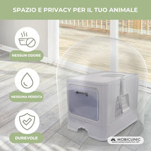 Carica l'immagine nel visualizzatore di Gallery, Mobiclinic® pets, Lettiera per gatti coperta, Cassetto estraibile, Include palett, Catbox, Doppia entrata frontale e sup