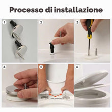 Carica l'immagine nel visualizzatore di Gallery, 2 pezzi viti per sedile del water, cerniera per copriwater fissaggio sedile WC coperchio WC coperchio in acciaio inox WC