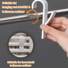 Carica l'immagine nel visualizzatore di Gallery, 10 pezzi ganci bianchi rotondi per termosifoni, ganci multiuso per termosifoni, ganci per asciugamani per termosifoni da