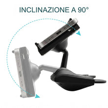Carica l'immagine nel visualizzatore di Gallery, Porta Cellulare da Auto CD, Supporto Smartphone per Auto, Porta Telefono Macchina, 360 ° di Rotazione per iPhone 14 13 P