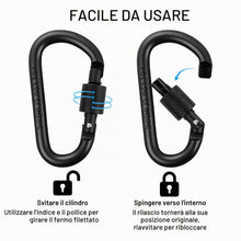 Carica l'immagine nel visualizzatore di Gallery, flintronic 10 Pezzi Moschettone Portachiavi, Piccoli Moschettone Piccolo Alluminio, Moschettoni a Vite Multiuso, Pesante