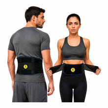 Carica l'immagine nel visualizzatore di Gallery, FLAVA&amp;CO Fascia Lombare Supporto Schiena Uomo e Donna, Cintura Elastica Regolabile con 4 Stecche Estraibili e Lavabile, 
