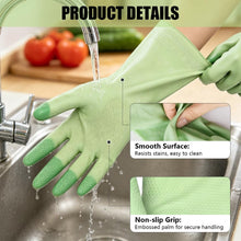Carica l'immagine nel visualizzatore di Gallery, Guanti Pulizia Casa Riutilizzabili, Guanti Lavapiatti In Gomma, Dishwashing Cleaning Gloves, Antiscivolo Impermeabile Pe