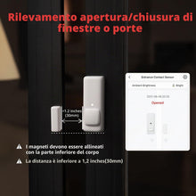 Carica l'immagine nel visualizzatore di Gallery, SwitchBot - Sensore di contatto intelligente per allarme di porte e finestre, wireless, per la sicurezza domestica, comp