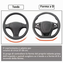 Carica l'immagine nel visualizzatore di Gallery, Pahajim Coprivolante D Shape 37-38 cm Copri Volante Forma D Copri Sterzo in Pelle PU Traspirante Antiscivolo Fondo Piatt