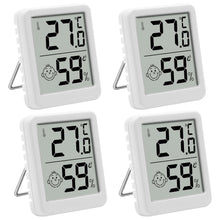 Carica l'immagine nel visualizzatore di Gallery, Termometro igrometro interno Mini LCD digitale termometro da camera con display Smiley per camera dei bambini, soggiorno