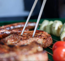 Carica l'immagine nel visualizzatore di Gallery, Marindo® Pinze da barbecue da 35 cm, pinzette da cucina extra lunghe, in acciaio inox, lavabili in lavastoviglie, forma 