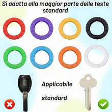 Carica l'immagine nel visualizzatore di Gallery, chiave Set Colorati cap, Flessibile Cover per Identificazione Facile Chiave di Porta - 8 Colori