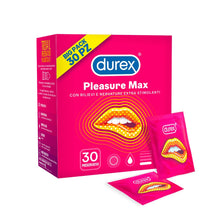 Carica l'immagine nel visualizzatore di Gallery, Durex Pleasuremax, Preservativi Con Rilievi e Nervature, Maxiformato da 30 Profilattici