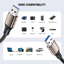 Carica l'immagine nel visualizzatore di Gallery, MOGOOD Cavo USB 3.0 Maschio Maschio 1M 5Gbps SuperSpeed