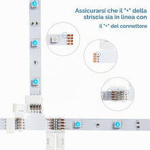 Carica l'immagine nel visualizzatore di Gallery, Connettori Striscia LED a 4 pin, 10mm, non impermeabile