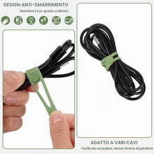 Carica l'immagine nel visualizzatore di Gallery, OFFCUP 30 Organizer per Cavi Dati, Fascette in Silicone Elastiche E Riutilizzabili, Clip per Cavi, Avvolgicavo per Cavo 
