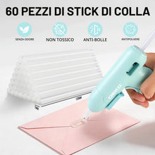 Carica l'immagine nel visualizzatore di Gallery, DEKOPRO 20W Pistola Colla Calda con 60 Colla Stick, Blu