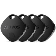 Carica l'immagine nel visualizzatore di Gallery, ATUVOS Air Tag Smart Tracker 4 pezzi Nero, Bluetooth Trova oggetti Compatibile con Apple Dov'è (solo iOS, Android non su