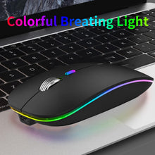 Carica l'immagine nel visualizzatore di Gallery, Uiosmuph G12 Mouse Wireless, LED Silenzioso Mouse Senza Fili, Nero Opaco