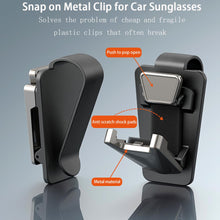Carica l'immagine nel visualizzatore di Gallery, 2 Pezzi Porta Occhiali Auto,Clip portaocchiali per auto,Accessori per visiera auto per la maggior parte degli occhiali (