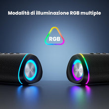 Carica l'immagine nel visualizzatore di Gallery, RIENOK Cassa Bluetooth Potente Portatile 30W Impermeabile Supporta TF e AUX