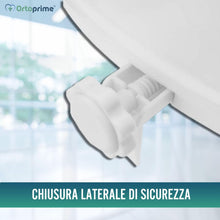 Carica l'immagine nel visualizzatore di Gallery, OrtoPrime Rialzo WC per Disabili con Coperchio - Altezza 10 cm - Alzawater Ortopedico con Sistema di Fissaggio Laterale 