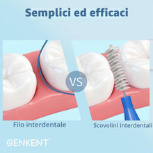 Carica l'immagine nel visualizzatore di Gallery, GENKENT Spazzole interdentali per bretelle, 64 pezzi, spazzole interdentali tra i denti per parentesi graffe filo interd