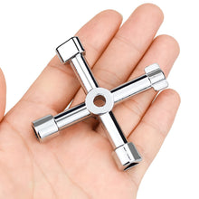 Carica l'immagine nel visualizzatore di Gallery, 4 vie chiave multiuso a quattro vie multifunzione Cross Triangle Key Cle armadio elettrico universale 4 in 1 per ascenso