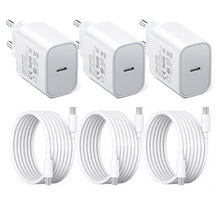 Carica l'immagine nel visualizzatore di Gallery, 【3-pack】Caricatore USB C da 25 W, Spina Type-C PD 3.0 adattatore di alimentazione universale USB C caricatore rapido com