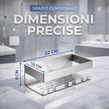 Carica l'immagine nel visualizzatore di Gallery, MKZ Mensola Doccia Senza Foratura, Mensola Adesiva in Acciaio Inox 304 Antiruggine, Porta Shampoo e Sapone, Installazion