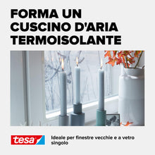 Carica l'immagine nel visualizzatore di Gallery, Tesa Moll Thermo Cover Window Pellicola Isolante per Finestre - Isolante Termico Trasparente per le Finestre - Include N
