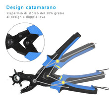 Carica l'immagine nel visualizzatore di Gallery, Buca Cinture, [Versione Avanzata-Righello con Scala] Diyife Pinza Buchi Cintura, Buca Cinture Pelle, Testa Girevole con 