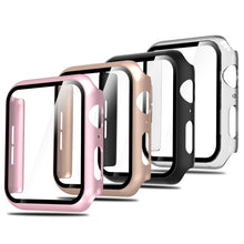 Carica l'immagine nel visualizzatore di Gallery, Simpeak 4 Pezzi Cover Compatibile con Apple Watch SE3/ SE2 /SE/Series 6/5/4 40 mm, Custodia Rigida con Vetro Temperato H