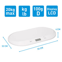 Carica l'immagine nel visualizzatore di Gallery, Grundig Bilancia Neonato Digitale - Precisione 10 Grammi - Max 20 Chili - Bilancia Pesapersone Digitale Funzione Tara - 