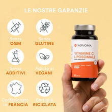 Carica l'immagine nel visualizzatore di Gallery, NOVOMA Vitamina C liposomiale 1000mg, Alta Biodisponibilità, Con Vit C liposomiale Quali®-C, Acido Ascorbico Puro, 90 Ca