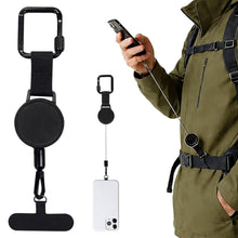 Carica l'immagine nel visualizzatore di Gallery, Cordino Retrattile per Cellulare con Gancio e Patch Antiscivolo, Laccetto Regolabile e Sicuro per Telefono, Ideale per S