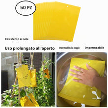 Carica l'immagine nel visualizzatore di Gallery, Panngu 50 Pezzi Trappole Acchiappa Ciliegio Mosche, Mosca Dell'olivo Trappole Appiccicose Gialle Bilaterali per Insetti 