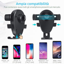 Carica l'immagine nel visualizzatore di Gallery, Kaome - Supporto per telefono da auto, per bocchetta di ventilazione circolare, per auto, con una sola mano, anti-graffi