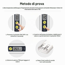 Carica l'immagine nel visualizzatore di Gallery, Tester di qualità dell'Acqua TDS, 0-999 PPM, Digitale Misuratore TDS per Acquari, Piscine, Acqua, Laboratorio, Idroponic