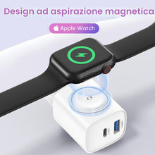 Carica l'immagine nel visualizzatore di Gallery, Caricabatterie per Apple Watch, adattatore USB-C 3 in 1 20W, ricarica rapida PD 3.0 PPS, compatibile con Apple Watch 11/