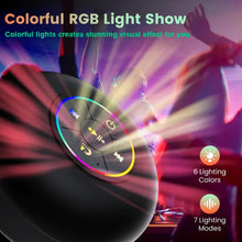 Carica l'immagine nel visualizzatore di Gallery, Cassa Doccia Bluetooth Altoparlante Bagno Bluetooth Impermeabile con Ventosa Shower Speaker Bluetooth con Luce RGB Stere