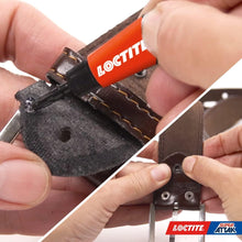 Carica l'immagine nel visualizzatore di Gallery, Loctite Super Attak Power Flex MINI TRIO GEL, Colla liquida trasparente e istantanea per materiali flessibili, Super col