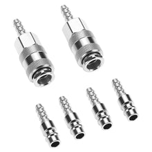 Carica l'immagine nel visualizzatore di Gallery, QWORK® Set da 6 raccordi rapidi per aria compressa SH20+PH20, connettori maschio e femmina da 8 mm, raccordo tubo per co